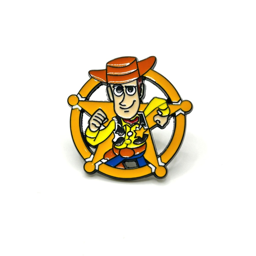 Woody Disney Lapel Pin Unisex OS Yellow Sheriff Badge Toy Story Pixar Hat Jacket